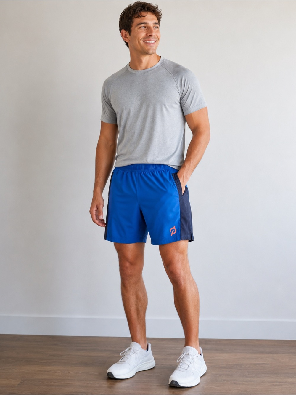 NWT Peloton x Fourlaps Running Shorts Blue Navy Athletic Training Men’s